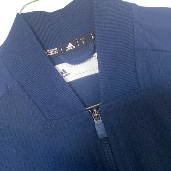 Dark blue Adidas zip up sweater size small - Picture 2 of 5